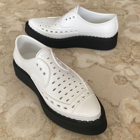 George X Native White Black Platform Creepers - Picture 1 of 15